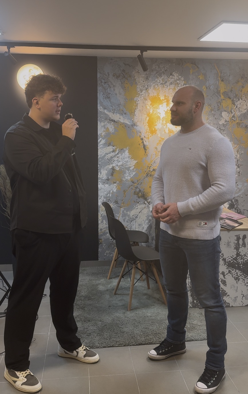 Z natáčení s klientem Dekorativní Stěrky Jihlava, showroom